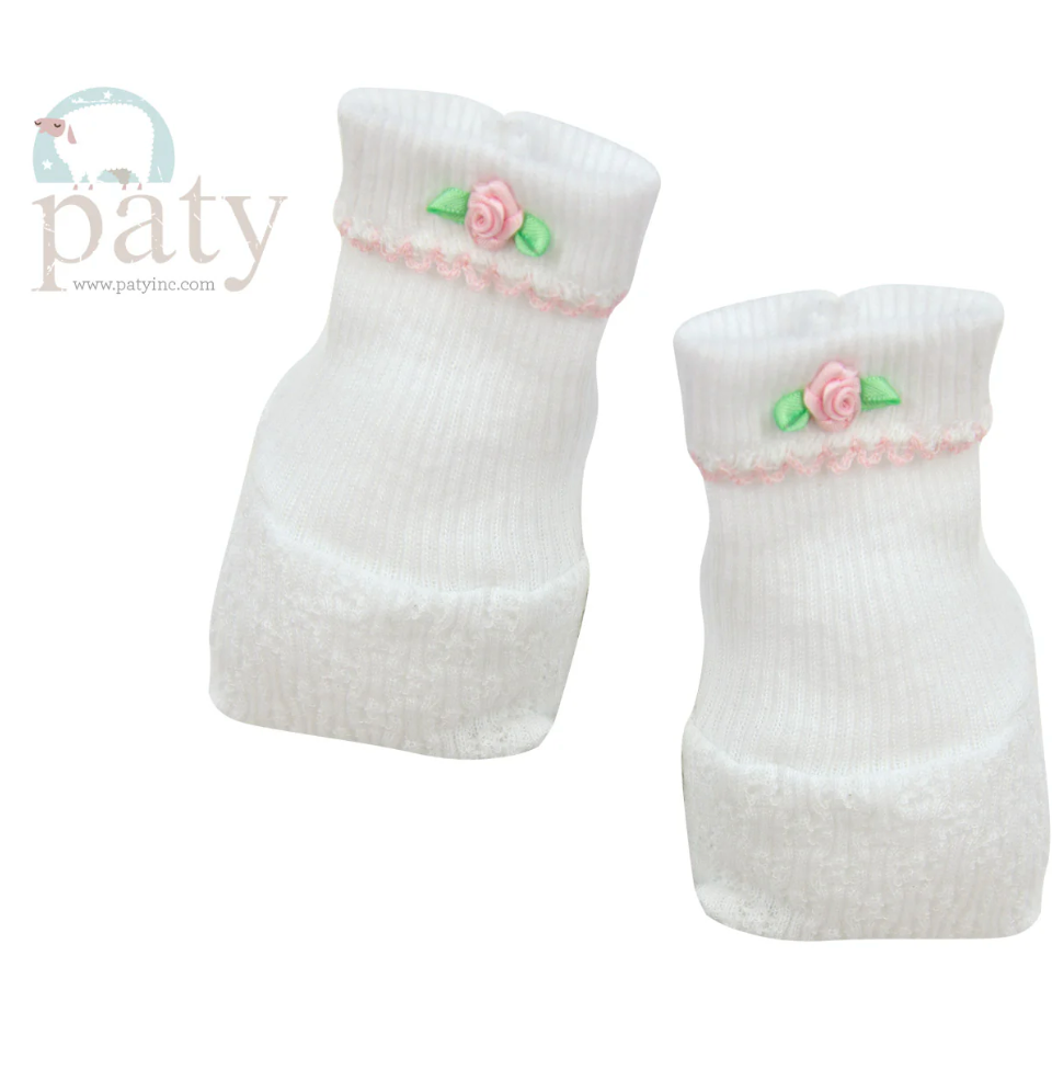Baby Booties | Pink Rosettes