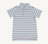 Prim and Proper Polo | Buckhead Blue Palmetto Pearl and Gray Bay Brown Stripe/Palmetto Pear