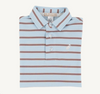 Prim and Proper Polo | Buckhead Blue Palmetto Pearl and Gray Bay Brown Stripe/Palmetto Pear