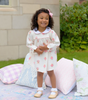 Long Sleeve Maerin Fitz Frock | Nonesuch Stems | Worth Ave White/Sandpearl Pink