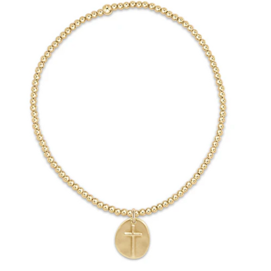 extends Classic Gold 2mm Bead Bracelet | Inspire small Gold Charm