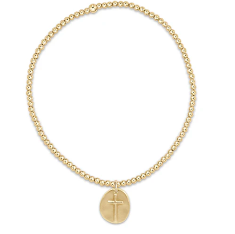extends Classic Gold 2mm Bead Bracelet | Inspire small Gold Charm