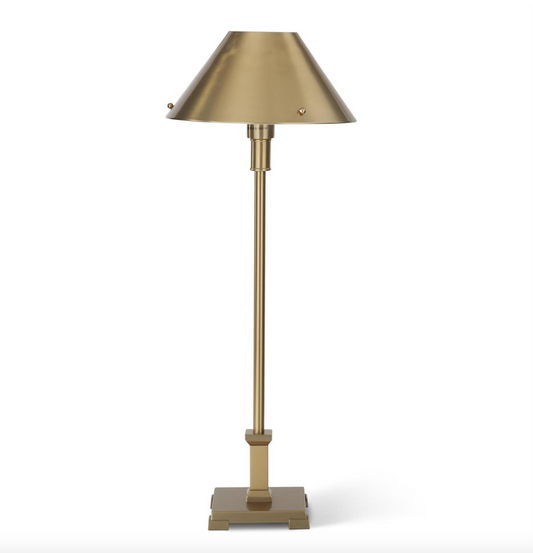 30" Slender Gold Metal Table Lamp