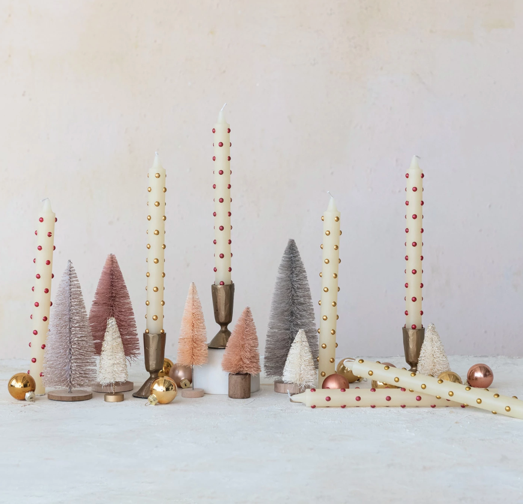10" Dot Taper Candle | Set of 2