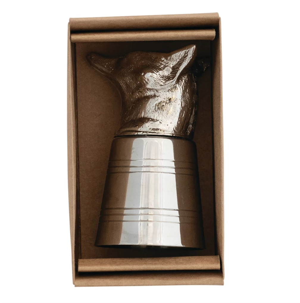Aluminum & Stainless Steel Fox Shot Glass