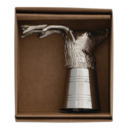 Aluminum & Stainless Steel Reindeer Shot Glass