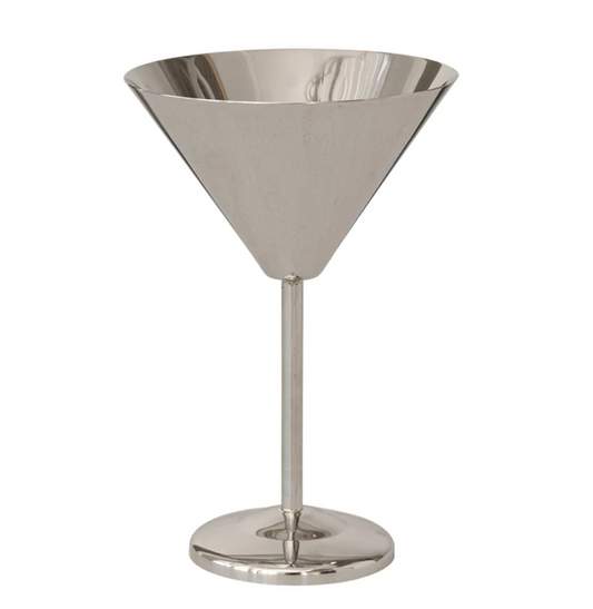 Stainless Steel Martini Glass | Silver Finish