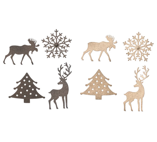 Metal Holiday Magnets | 4 Styles | 2 Finishes