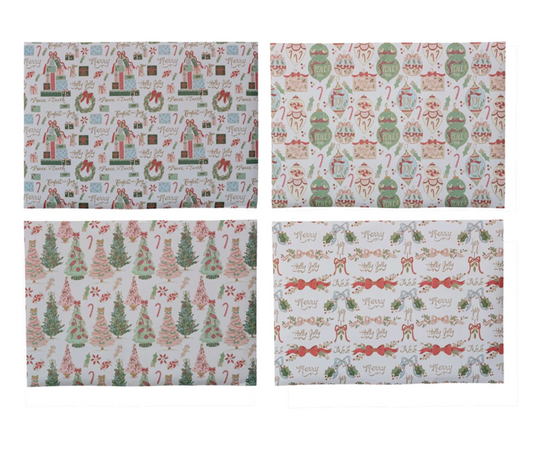 Wrapping Paper Sheets | Holiday Trim Patterns