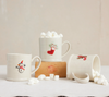 8 oz. Embossed Stoneware Mug with Holiday Icon | 3 Styles