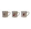 8 oz. Embossed Stoneware Mug with Holiday Icon | 3 Styles