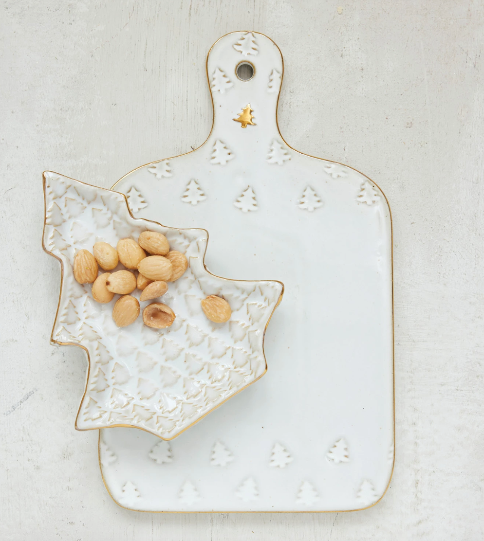 Debossed Stoneware Cheese/Cutting Board