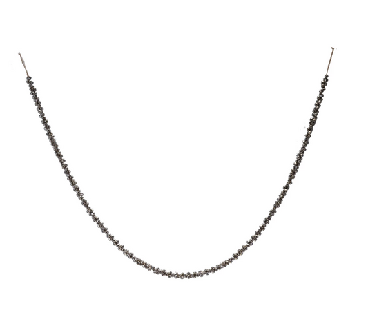 72"L Metal Jingle Bell Garland on Jute Cord | Silver Finish