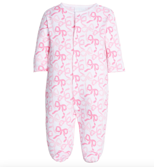 Printed Footie | Bows & Ribbons