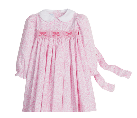 Smocked Natalie Dress | Pink Vinings