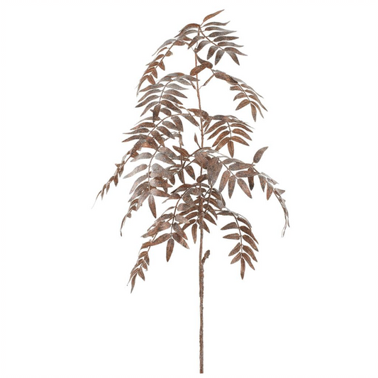 47" Glitter Honey Locust Leaf Spray