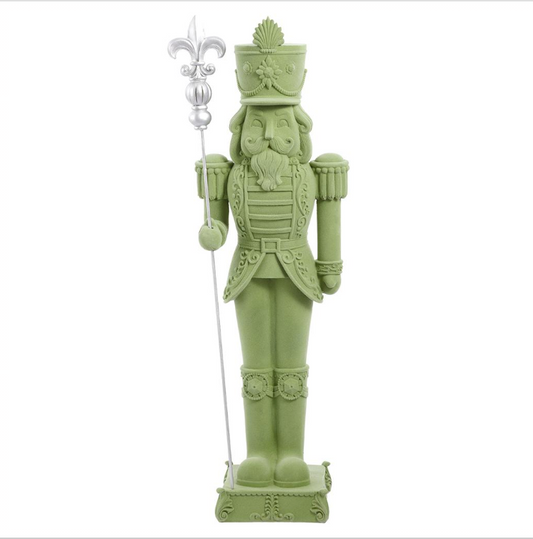 39" Nutcracker with Fleur-De-Lys Scepter | Green