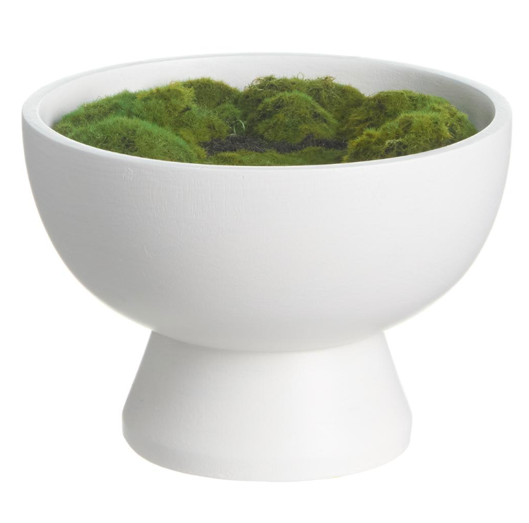 8" Moss in Wood Planter