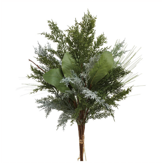 24" Magnolia Leaf Pine Bouquet