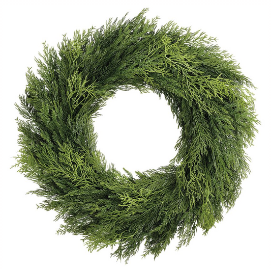30" Ultra Deluxe Mixed Cedar Wreath