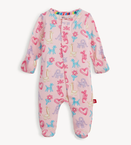 Pink Party Animals Glow in the Dark Modal Footie