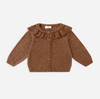Ruffle Collar Cardigan | Heathered Cedar