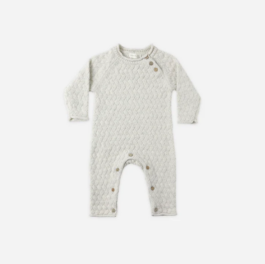 Cozy Heather Knit Jumpsuit | Blue