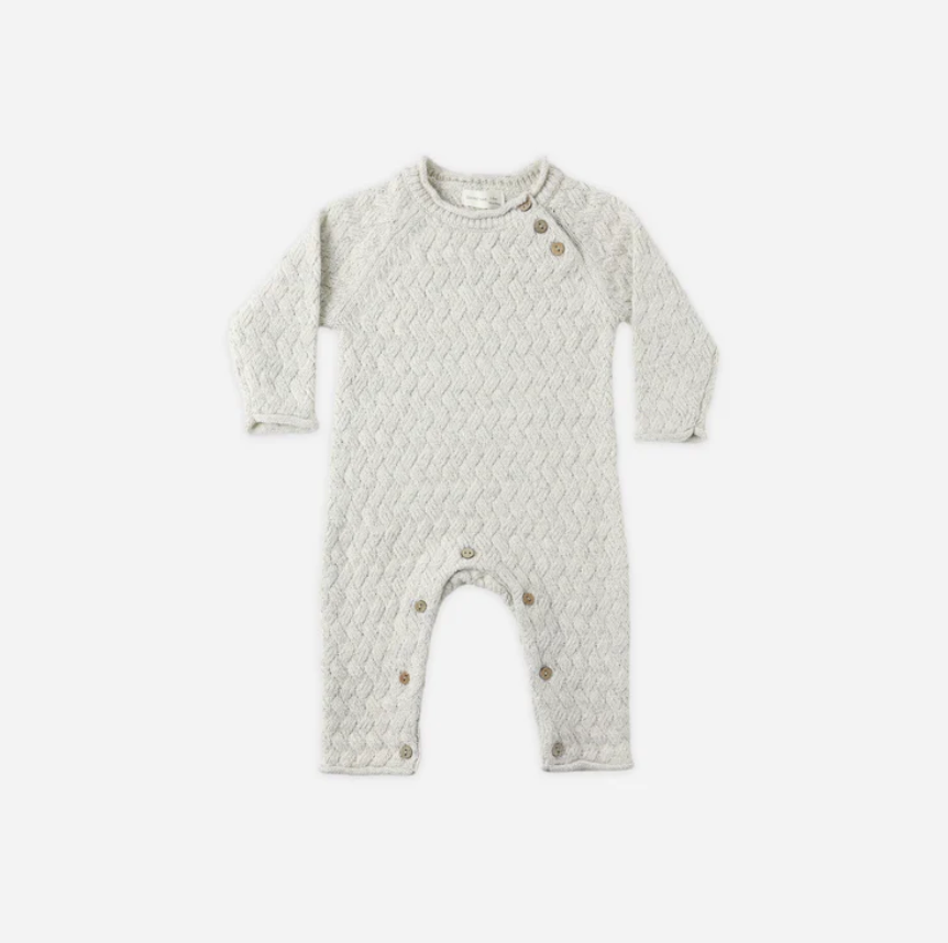 Cozy Heather Knit Jumpsuit | Blue