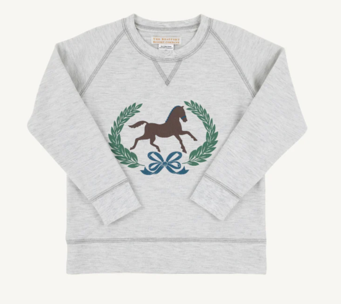 Cassidy Comfy Crewneck | Grantley Gray/Heathered Horse
