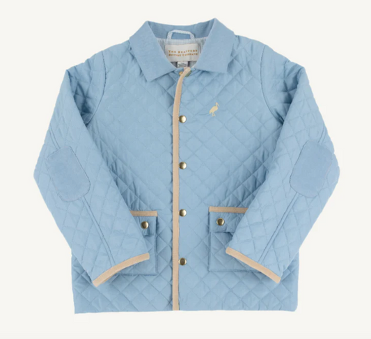 Caldwell Quilted Coat | Barrington Blue/Barrington Blue Mini Windowpane/Keeneland Khaki