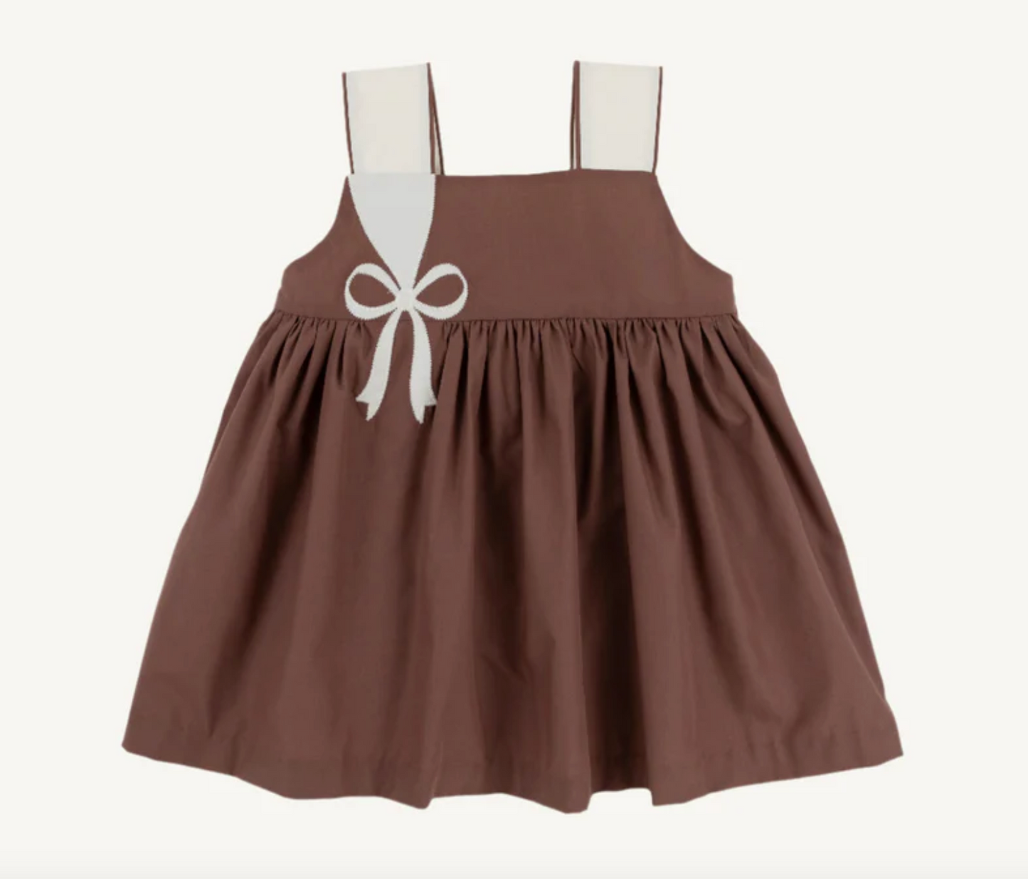 Demi Dress | Broadcloth | Gray Bay Brown/Palmetto Pearl