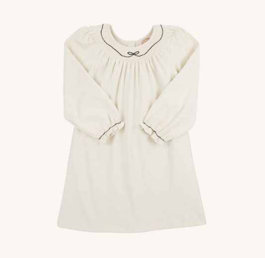 Long Sleeve Sandy Smocked Dress | Palmetto Pearl/Newport Night