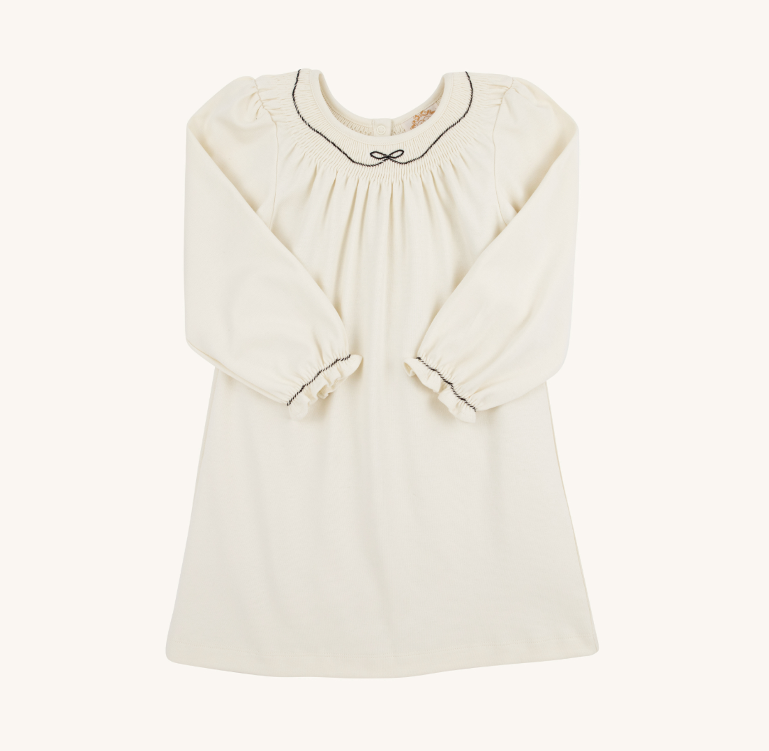 Long Sleeve Sandy Smocked Dress | Palmetto Pearl/Newport Night