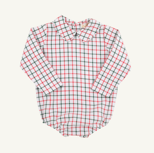 Peter Pan Collared Shirt Onesie | Old Town Tattersall