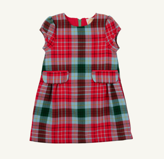 Betts Bow Dress | Wilson Pier Plaid/Richmond Red