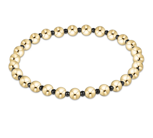 Faceted Hematite Grateful Pattern 5mm Bead Bracelet