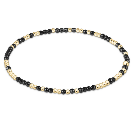 Hope Unwritten Faceted Hematite 2mm Bead Bracelet