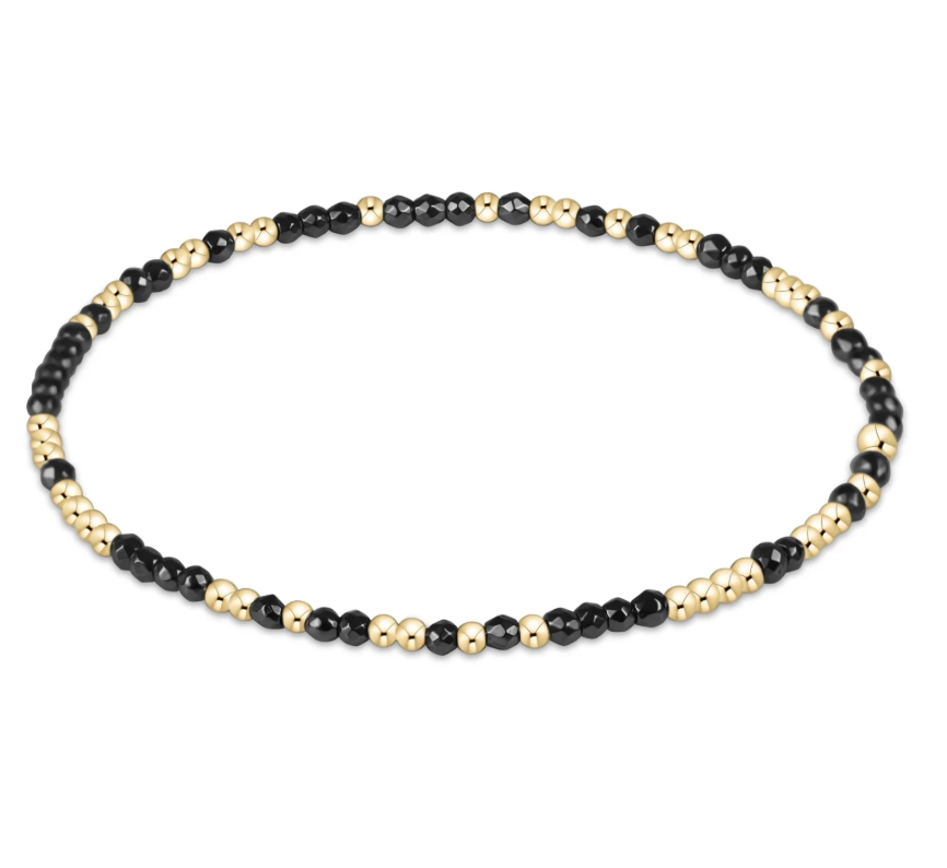 Hope Unwritten Faceted Hematite 2mm Bead Bracelet