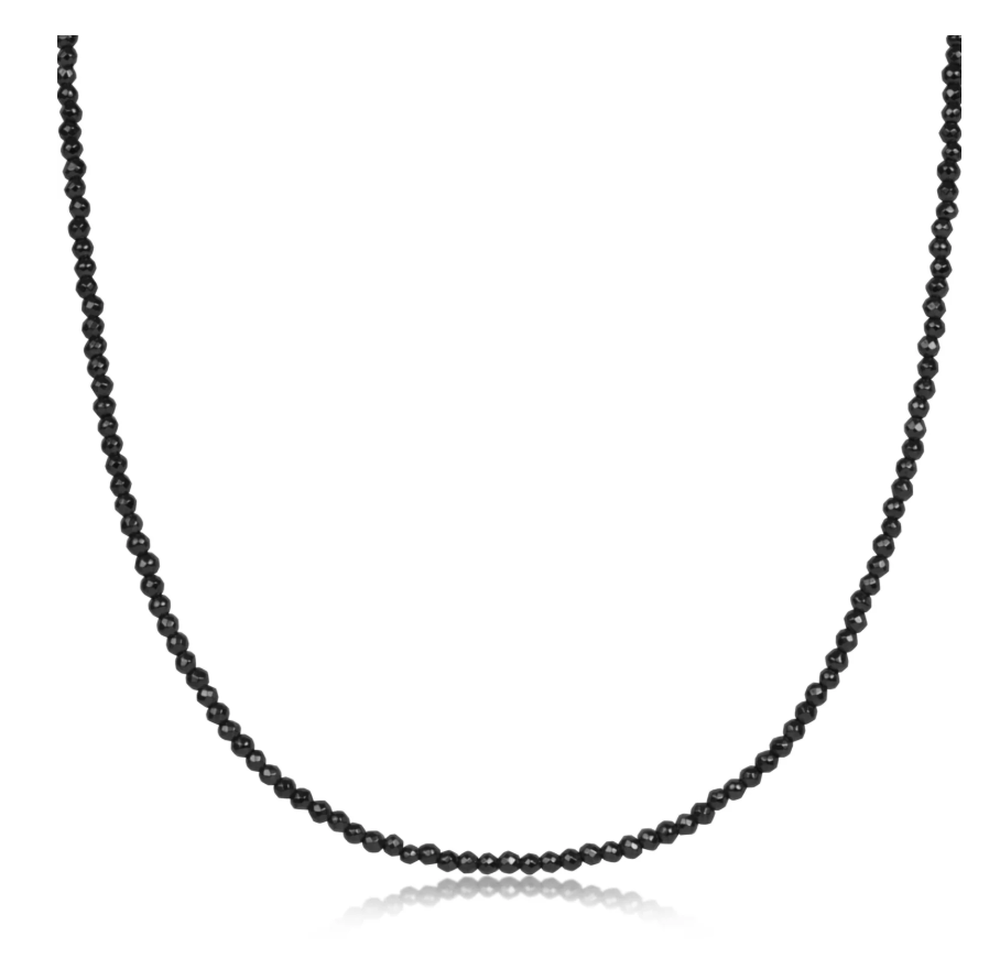 17” Choker Faceted Hematite 2mm Bead