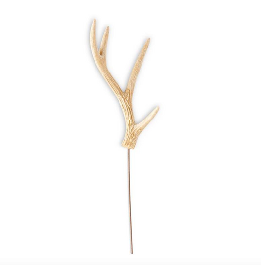 15" Light Brown Resin Single Antler Stem