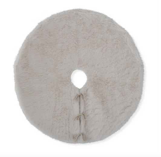 50" White Vegan Fur Tree Skirt