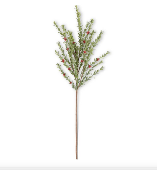 33" Real Touch Myrtle Branch with Red Berries