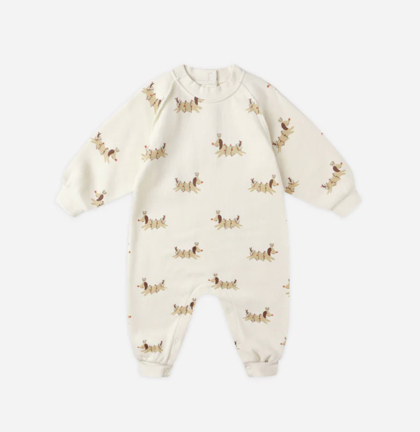 Raglan Jumpsuit | Christmas Dogs