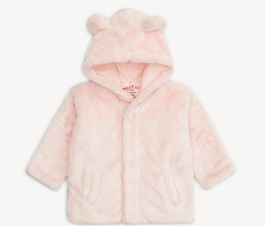 Minky Magnetic Bear Jacket | Pink Blossom