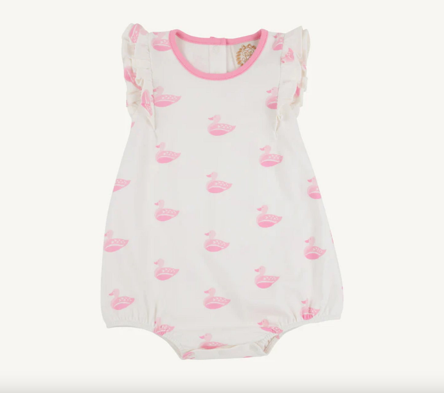 Ruehling Ruffle Bubble | Merrimack Quack Quacks (Palm Beach Pink) with Hamptons Hot Pink