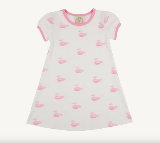 Penny`s Play Dress | Merrimack Quack Quacks (Palm Beach Pink)/Hamptons Hot Pink