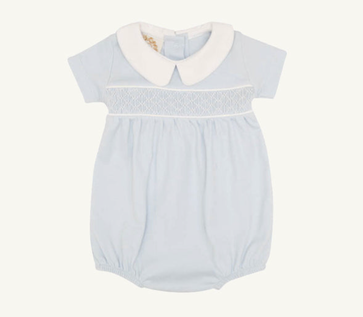 Short Sleeve Banbury Bubble | Buckhead Blue with Worth Avenue White Smocking