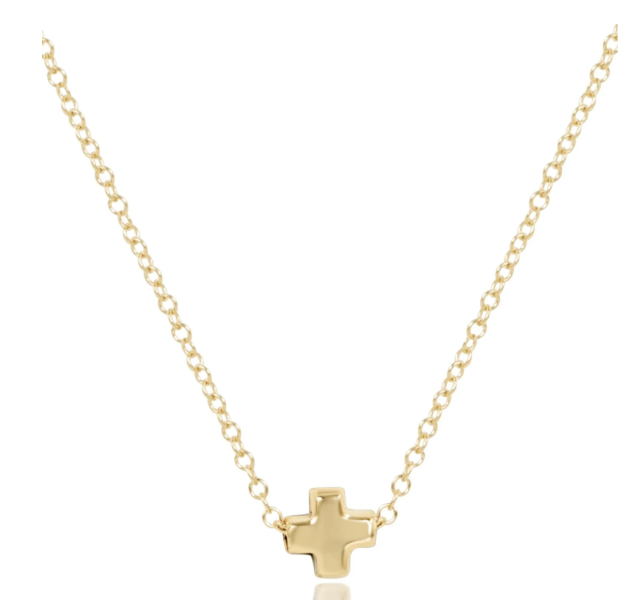 egirl 14" necklace gold | signature cross small gold