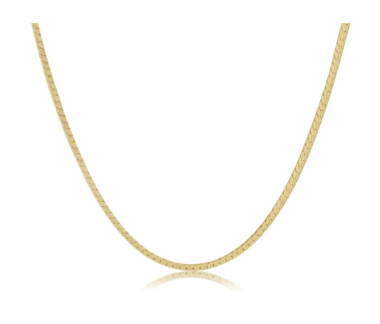 17” Choker Herringbone Chain | Gold