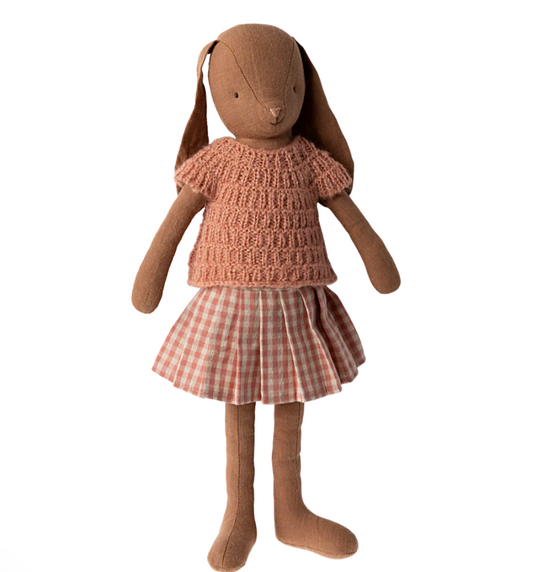 Bunny | Size 3 | Chocolate Brown | Knitted Shirt and Skirt